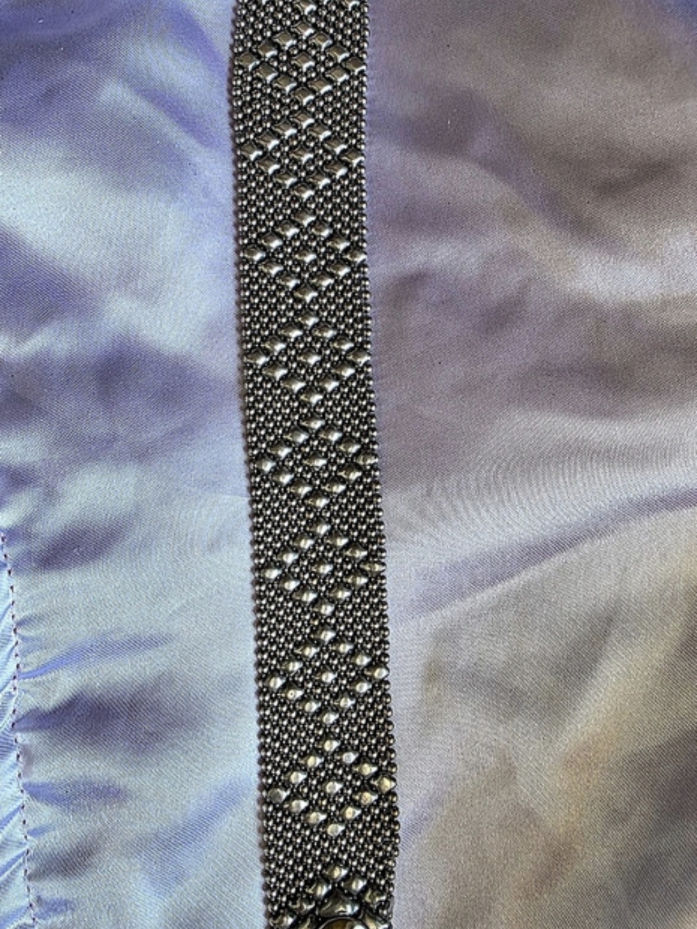SG Liquid Metal Silver Mesh Cuff Bracelet by Sergio Gutierrez / As Is Read /